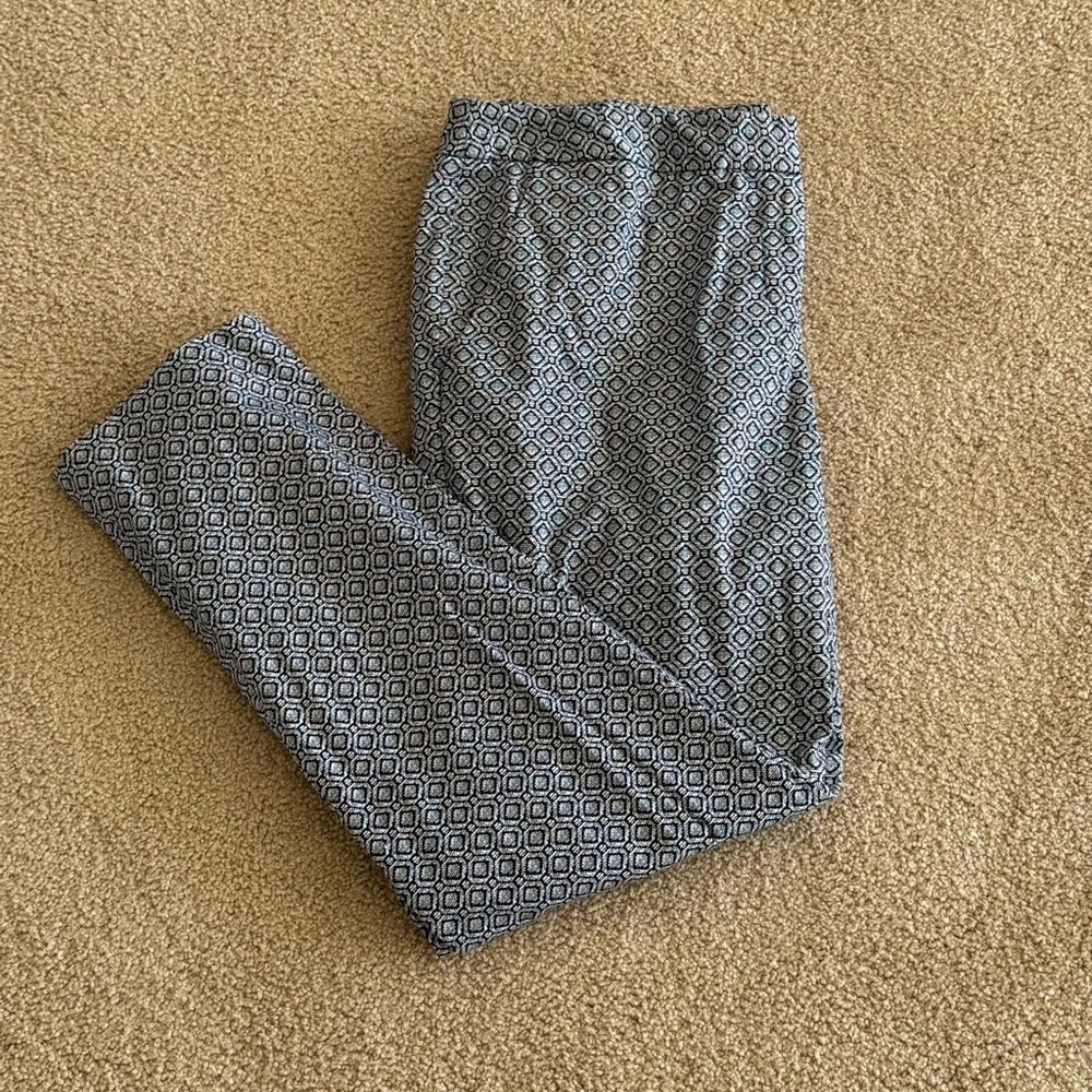 Amanda & Chelsea Geometric Slim Cropped Ankle Pants Women’s Size 10